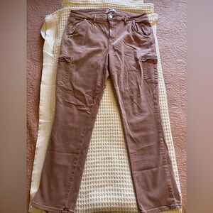 PAIGE Dusty Rose High-Rise Casual Pants